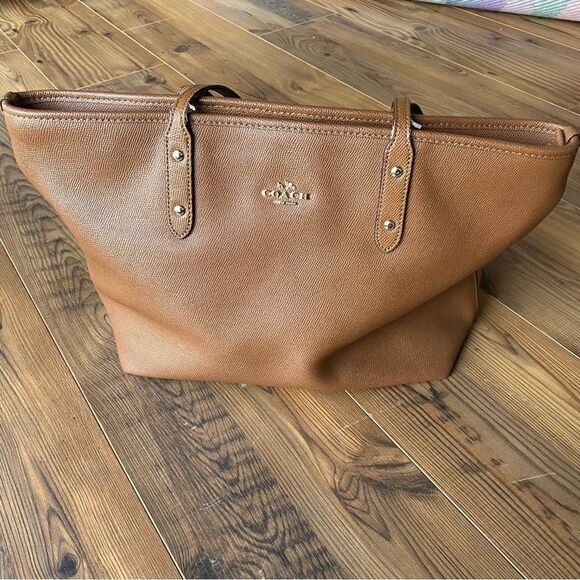 Coach Brown Leather Hand Bag - Picture 1 of 4